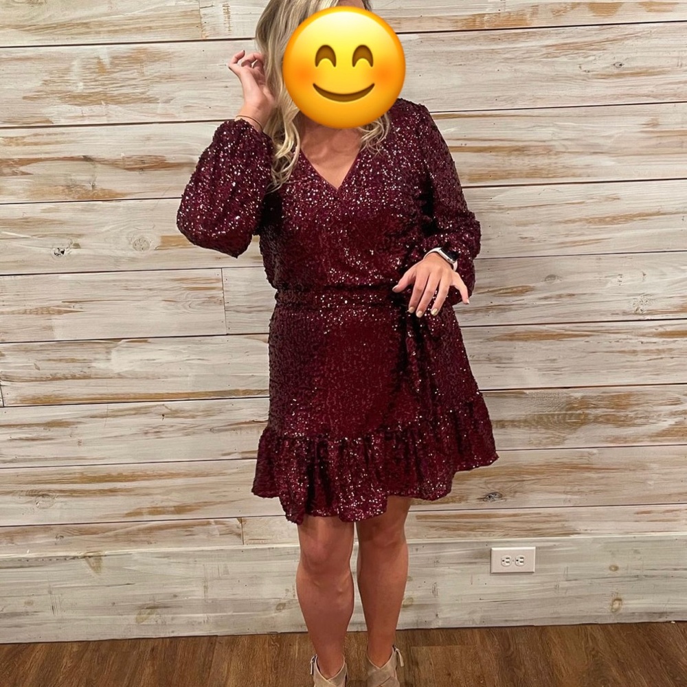 Holiday Dress! Betsy & Adam Formal Dress with Sequins Size 14